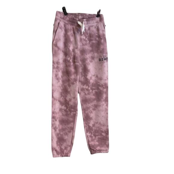 Old Navy Girls Sweatpants Joggers Sz 12 Pink Tie Dye School Activewear - Picture 2 of 14